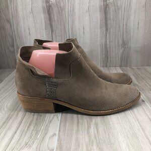 Dolce Vita Ankle Boots Womens 9 Brown Suede Slip On Booties
